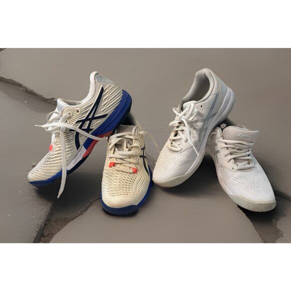 2 Pairs Of ASICS Women Tennis Shoes size 8 Mint Condition - Picture 1 of 11